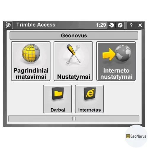 Trimble Access ir TSC3 modemo nustatymas